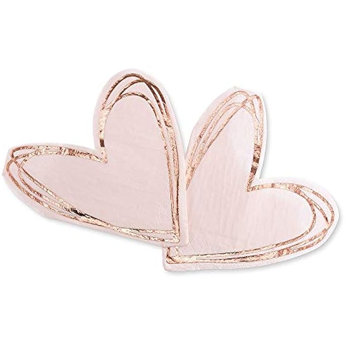 CUTE SPECIAL OCCASION PAPER PARTY NAPKINHEARTSET OF 40 - Image 2